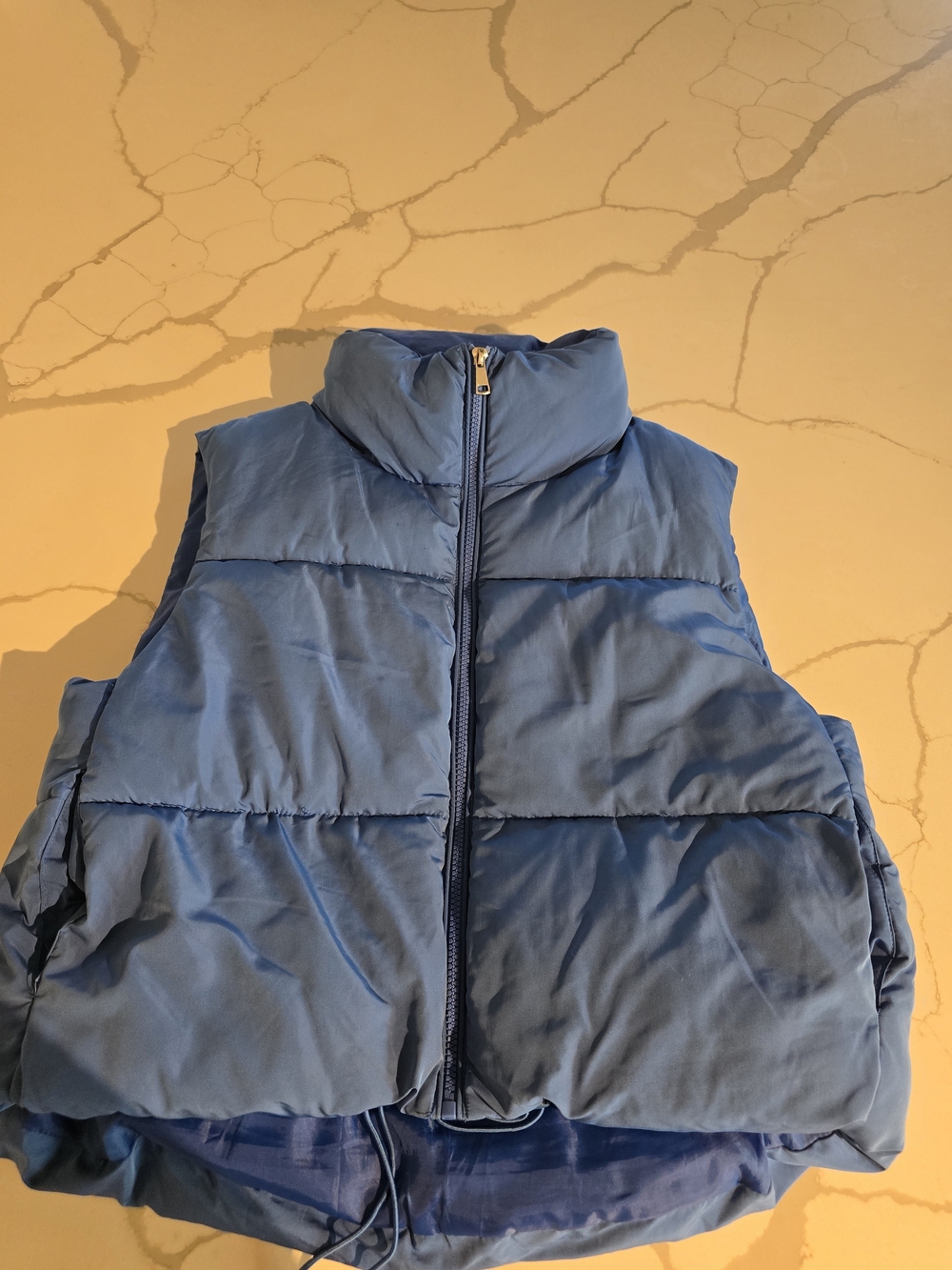 Kids Blue Puffer Vest - Lightweight Layering.